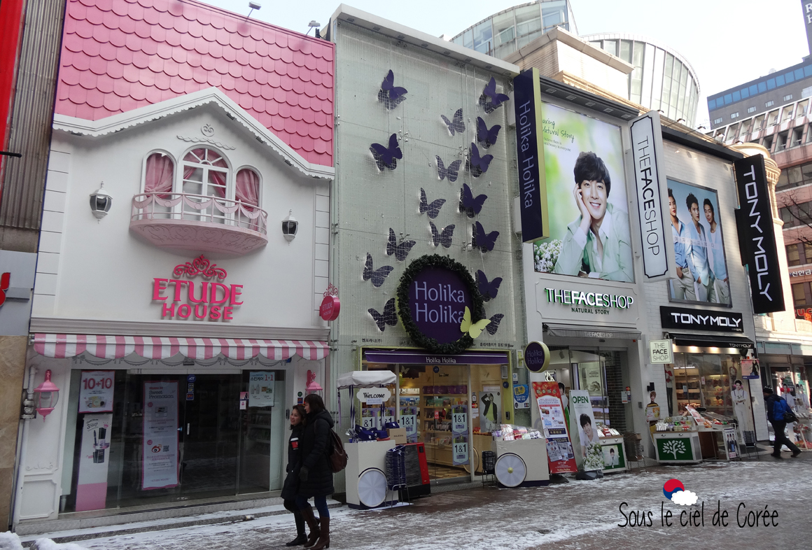 marques cosmétiques coréennes quartier Myeon-dong