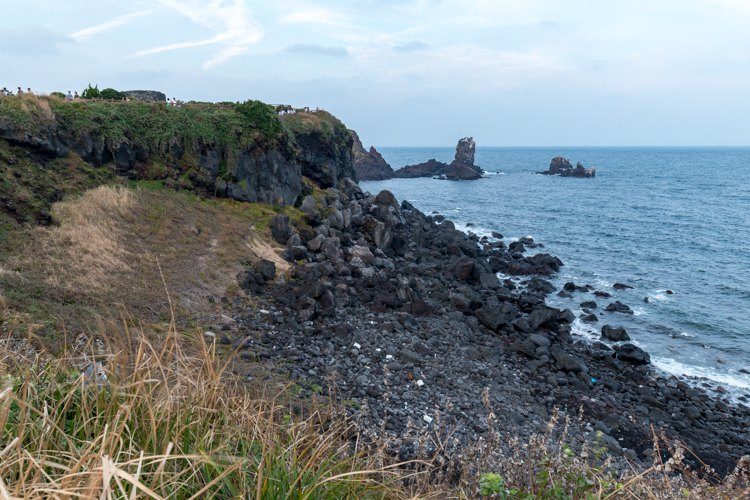 Seopjikoji île de Jeju falaise de roches volcaniques