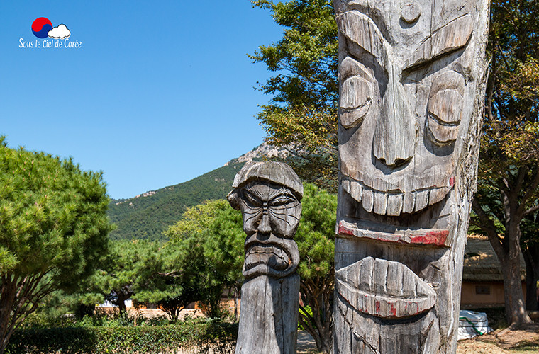 totem pour protéger l'entrée des villages en Corée