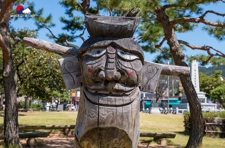 totem pour protéger l'entrée des villages en Corée