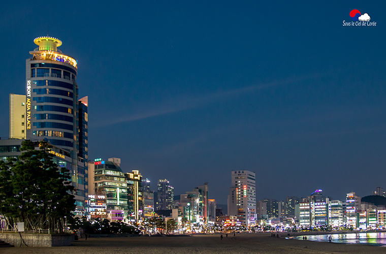 Plage de Gwangalli en soirée