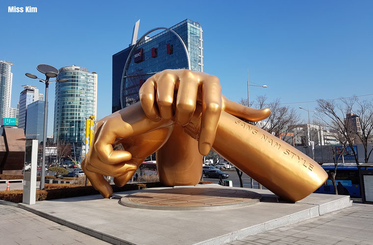 Sculpture "Gangnam Style" à Séoul
