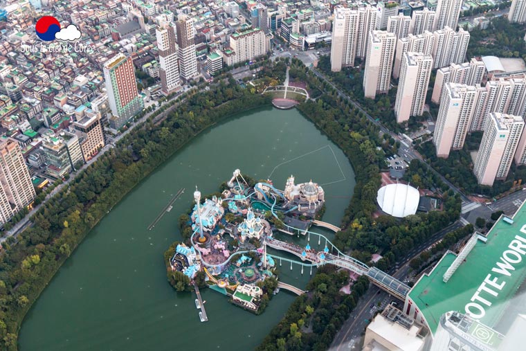 Magic Island à Séoul vu d'en haut