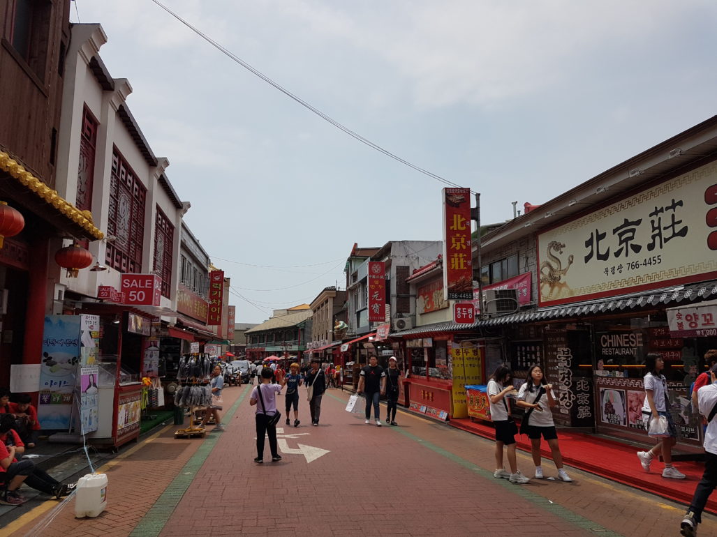 Restaurants dans le quartier d'Incheon, en Corée du Sud