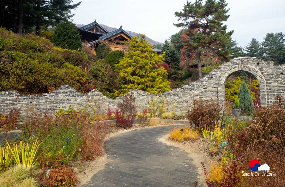 Jardin d'Éden au Jardin du Matin calme en Corée du Sud