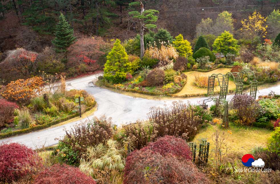 Jardin d'Éden au Jardin du Matin calme en Corée du Sud