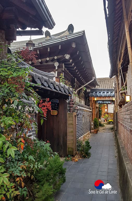 ruelle dans la ville de Jeonju en Corée du Sud