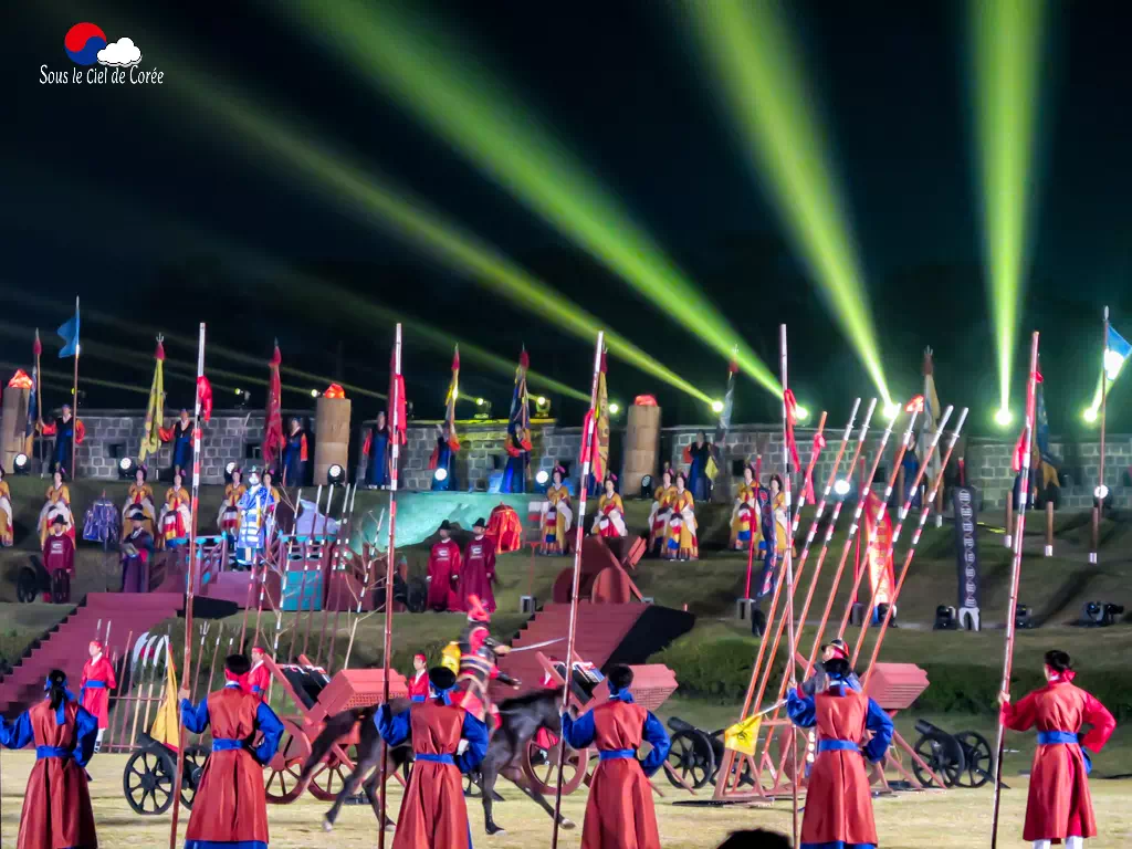 Spectacle final lors du festival Hwaseong à Suwon en Corée du Sud